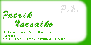 patrik marsalko business card